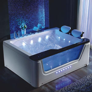 실내 아크릴 월풀 마사지 화이트 모던 독립형 코너 스파 욕조 1.8m - Product Image 2