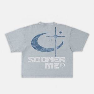 เสื้อยืดโอเวอร์ไซส์สไตล์วินเทจผ้าคอตตอนสีกรด100% ลายตัวอักษรพิมพ์ดิจิตอล - Product Image 2