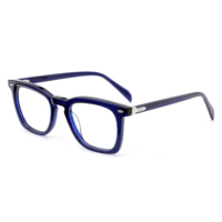 Montures optiques rectangulaires en acétate unisexes de haute qualité, fabriquées à la main, grande monture, lunettes de vue rétro tendance