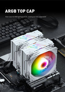 Caja de <span class=keywords><strong>Pc</strong></span> colorida de nuevo diseño, 120mm, PWM, 4 pines, 6 tubos de calor, placa base de refrigeración, sincronización, logotipo personalizado para caja de escritorio - Product Image 3