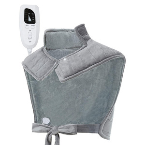 Masajeador de Cuello y Hombros de Franela Ultrasuave con Calor, Temperatura Ajustable, 4 Temporizadores (30-120min), 60W, Enchufable - Product Image 2