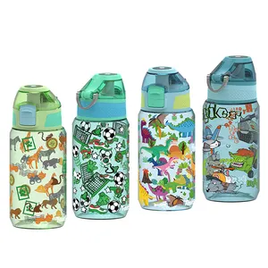 Cartoon Children Leak Proof Sports Portable Plastic Tritan Sport Water Bottle For School