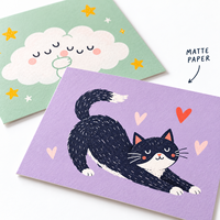 Lot de cartes de vœux fantaisie avec animaux, cartes illustrées à la main avec des animaux sauvages et des fleurs, cartes personnalisées pour toutes les occasions, cartes de vœux pour cadeau