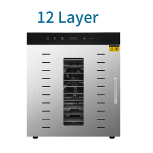 Déshydrateur alimentaire professionnel 12 plateaux en acier inoxydable pour la maison, sécheur de viande séchée (jerky), déshydrateur à 12 couches - Product Image 1