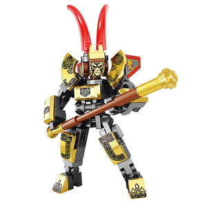 Ensemble de blocs en plastique ABS pour poupées de dessin animé compatibles avec Journey West Monkey King Tang Priest Nezha, jouet éducatif à assembler pour bébé - Product Image 5