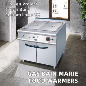 Baño María Comercial de Doble Combustible (GLP/GN) con Gabinete de Almacenamiento, <span class=keywords><strong>Calentador</strong></span> de Alimentos de 6KW para Restaurantes, Hoteles, Servicios de Catering y Buffet - Product Image 2