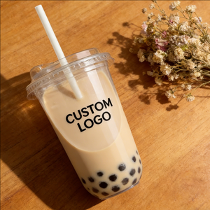 Vasos de Plástico Transparente Personalizados de 9oz, Envueltos Individualmente, para Té de Burbujas, Vasos de Plástico para Café con Logotipo - Product Image 2