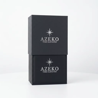 Boîte en cuir PU noir de haute qualité, fabriquée à la main, pour un seul montre, avec insert en velours doux, logo personnalisé, cadeau