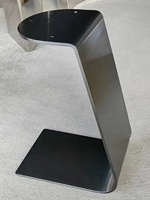 Support de table d'appoint moderne en acier inoxydable avec plaque de roche en marbre de luxe, meubles de maison, base de table basse et petits pieds de table