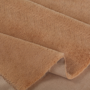 Kingcason Giá Tốt Nhất Nhà Máy Sang Trọng Fluffy 530gsm 1.6M Thoải Mái Faux Fur Vải Liên Kết Với Bronzing Da Lộn Vải Cho Thảm - Product Image 4