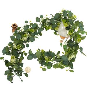 Ghirlanda di Eucalipto Artificiale Realistica, Foglie Verdi Finte Decorative per Casa, Matrimoni, Archi e Pareti - Product Image 2