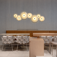 Lampu Dinding Bulat Mewah dari Alabaster untuk Kamar Tidur, Ruang Tamu, Dapur, Koridor, Lobi Hotel, Proyek Vila, Dekorasi