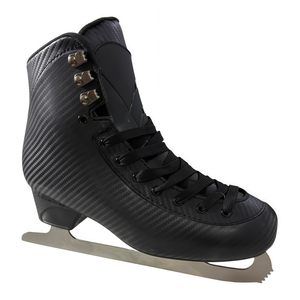Chaussure de patinage sur glace en fibre de carbone avec fermeture à boucle, unisexe, pour patinage artistique d'hiver, châssis en aluminium noir solide - Product Image 3