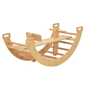 Ensemble d'Aire <span class=keywords><strong>de</strong></span> <span class=keywords><strong>Jeux</strong></span> Intérieure pour Enfants <span class=keywords><strong>Arche</strong></span> en <span class=keywords><strong>Bois</strong></span> Chaise Rocker Cadre d'Escalade Triangle Pickler pour Bébés - Product Image 2