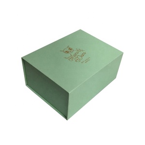 Personalized Custom Light Green Foldable Packing Gift Box For Shirt Garment - Product Image 1