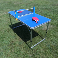 Mesa de Ping Pong Plegable de Aleación de Aluminio, Impermeable, Duradera, Ligera, de Diseño Moderno, para Exteriores, Muebles de Jardín