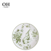 Nouveau Design Ensemble de Dîner Lapin de Pâques Style Chinois Ensemble de 4 Assiettes pour Événement & Restauration & Location