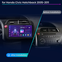 Junsun-Autoradio multimédia multimédia Android CarPlay sans fil pour Honda Civic Hatchback 2005-2011