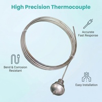 Sonde de température thermocouple blindée en acier inoxydable pour la surveillance précise des fours industriels, le contrôle en laboratoire, CVC, OEM/ODM