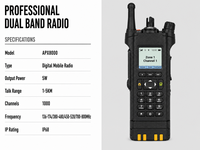 Radio numérique DMR 5W APX8000 VHF UHF 1000 canaux GPS IP68 étanche multi-bandes talkie-walkie