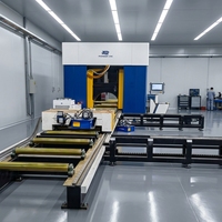 Découpeuse laser CNC Pioneer pour profilés en acier de grande taille, poutres en H, tubes carrés, découpe de chants biseautés, DWG, 20-30KW, fibre CNC haute précision