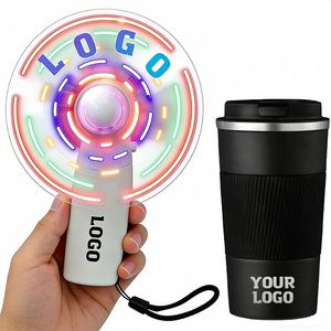 พัดลมมือถือ LED แสดงข้อความ ไฟแฟลช ของขวัญสำหรับงานอีเว้นท์ธุรกิจ โปรโมชั่นแบตเตอรี่พกพาขนาดเล็ก ขายส่งสินค้าสำหรับงานปาร์ตี้  รับทำโลโก้และข้อความตามสั่ง - Product Image 1