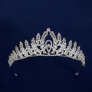 Copricapo sposa in lega di strass accessori per capelli per festa di compleanno performance <span class=keywords><strong>corona</strong></span> principessa <span class=keywords><strong>gioielli</strong></span> - Product Image 5