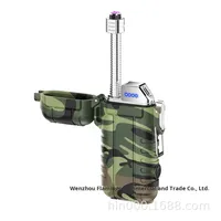 Briquet torche à double arc étanche pour l'extérieur Allume-cigare télescopique à rotation de 360 degrés pour le camping Plastique USA Tariff Free