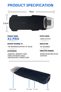 Console de jeu vidéo rétro portable pour deux joueurs, compatible TV, 4K HD 3D, manette sans fil, Plug & Play, X2Pro Classic - Product Image 6