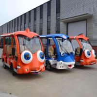 Navette électrique de bus de grande bande dessinée entièrement fermée de haute qualité pour le transport spécial de zoo d'école de ville de tourisme