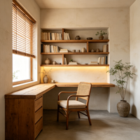 Armoire de chambre moderne sans poignée en chêne massif sur mesure avec mur courbé, niche LED, OEM ODM