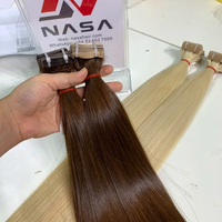 Extensions de cheveux vierges Remy de haute qualité en gros, tissage double machine, bandes adhésives, cheveux humains vietnamiens raides crépus, diverses couleurs