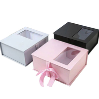 Grande Boîte Luxe Noire en Carton Rigide avec Couvercle Magnétique, Emballage Personnalisé pour Vêtements, Boîte Cadeau Magnétique