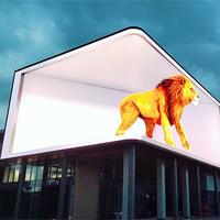 Écran d'affichage mural LED 3D personnalisé avec 4K HDR10+ étanche 8000cd de luminosité pour les panneaux publicitaires extérieurs