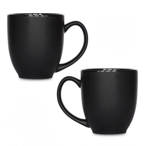 Mug bistro en céramique noir mat gravé au laser personnalisé Rico Industries NFL Football Philadelphia Eagles 15 oz, durable et tendance - Product Image 1