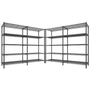 מדפי מתכת 5 קומות למדפי אחסון מדפים לאחסון מדף מוסך כבד מדפי מזווה מדפי מטבח - Product Image 1