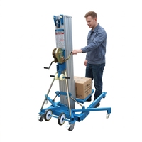 Plateforme élévatrice manuelle en alliage d'aluminium, hauteur de levage 2-7,9 m, charge maximale 300 kg, jauge de niveau incluse, pour les secteurs multiples