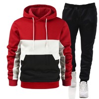 PASUXI Grossiste Ensemble de Survêtement Grande Taille Homme pour Sport Extérieur – 2 Pièces : Sweat à Capuche et Pantalon de Survêtement