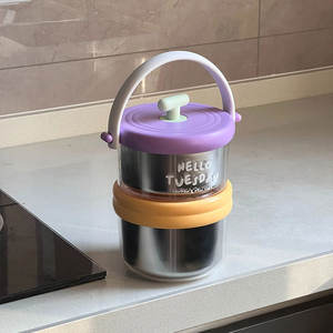 Delicate and Pretty <span class=keywords><strong>2</strong></span>タイステンレススチール食品容器フレッシュカラースープランチボックス1280ml - Product Image 4