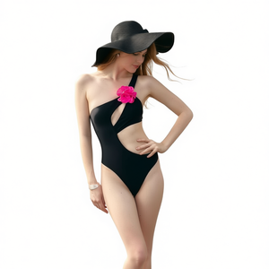 Traje de baño de una pieza HDJ de talla grande, control de abdomen, ropa de playa conservadora, monokini sexy SQ66086 - Product Image 1