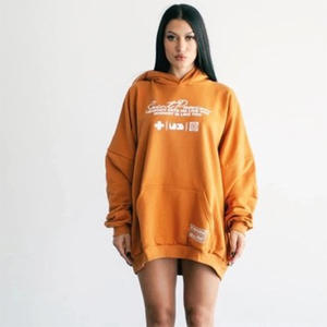 Sudadera con Capucha para Mujer, Estilo Hip Hop, Tejido de Punto Lavado al Ácido, 100% Algodón, Resistente al Viento, Corte Holgado, Personalizable con Logotipo Frontal, para Invierno - Product Image 1