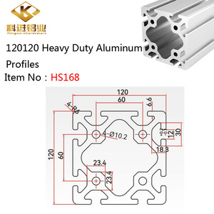 Perfil de Aluminio Industrial de Alta Resistencia Estándar Europeo 120x120, Marco de Aleación de Aluminio 120120 para Corte y Doblado, HS168 - Product Image 2