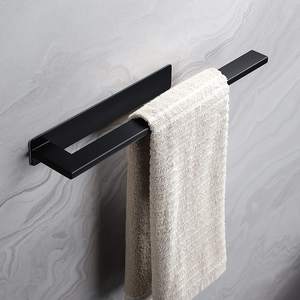 Barre à serviettes murale en acier inoxydable, 1 pièce, conception personnalisée, pour salle de bain, <span class=keywords><strong>sans</strong></span> perçage - Product Image 3