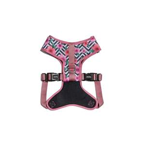 สายรัดตาข่ายปรับได้มาฮาโลสำหรับสุนัข ลายดอกไม้สีชมพู ขนาดเล็ก - Product Image 2