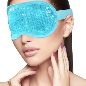  Masque pour les yeux de glace rafraîchissante avec perle de gel, compresse froide réutilisable