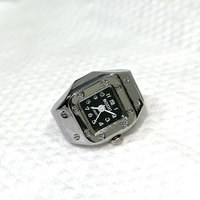 Nouvelle Montre Bague 2023 Styles Tendance pour Femmes et Hommes, Montre-Doigt Quartz Élastique Créative et Ronde