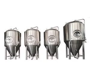 Stainless steel beer fermentor 100L 200L 300L 400L jacketed unitank for beer nano brewery