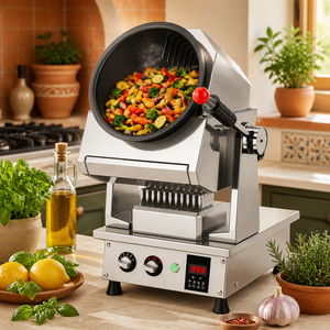 Máquina Automática para Saltear con Gas LP de Alta Potencia, Robot Wok Giratorio Antiadherente para Arroz Frito y Fideos, Equipo para Restaurantes de Comida Rápida - Product Image 1