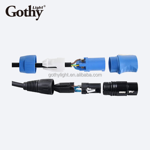GOTHY XLR 1.5mm2 XLR ile 2m DMX hibrid güç kablosu/sahne ışıkları için Powercon hareketli kafaları Par Leds 250V - Product Image 4