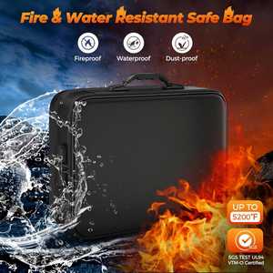 Sac et boîte de rangement pour documents en gel de silice multicouche, ignifuge et imperméable, avec serrure, design extensible et fermeture sécurisée - Product Image 4